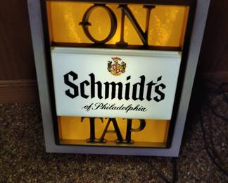 Vintage Schmidt's beer sign