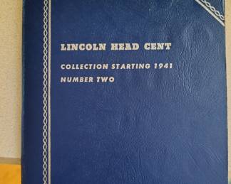 Lincoln head cent US coin collector book - filled