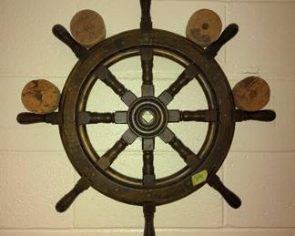 nautical wall décor, ships wheel