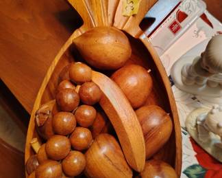 MCM wood fruit bowl