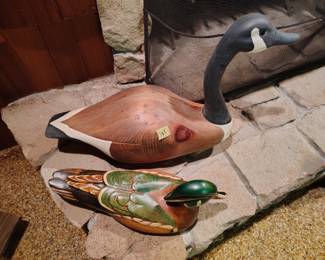 Vintage signed wood ducks, Signed Ducks Unlimited and Wooden Wildlife