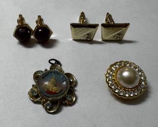 Cufflinks and charm