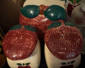 Apple Themed Salt, Pepper and Napkin Holder 