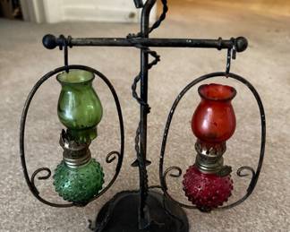 Vintage Hanging Oil Lamps