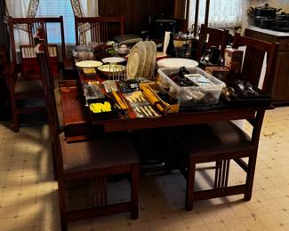 Crawford Arts and Crafts Style Dining Table