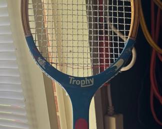 Vintage Trophy wooden tennis racket 