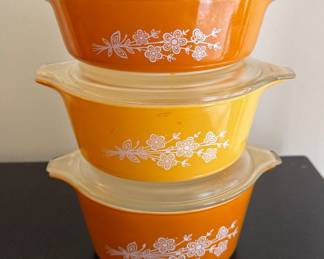 Pyrex Butterfly Gold Casserole Dishes