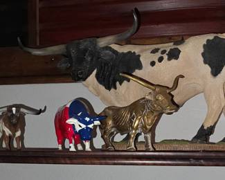 Longhorn Cow Figurines 