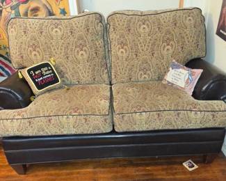 Couch - Great Shape - Leather Trim