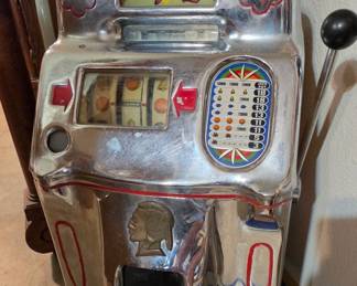 Grab ya a cold beer or a cup of coffee and get comfy! So many cool items and we are still pulling out items! ' 1946 Jennings Indian 5 cent Slot Machine 