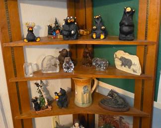 Corner Display Cabinet  - Bear Figurine 
