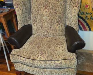 Side Chair -'Leather Trim