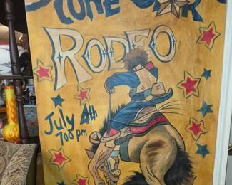Large Lone Star Rodeo Banner