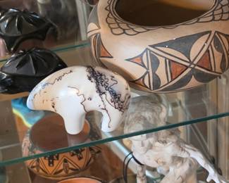 Indian Pottery - Horschair Figurines 