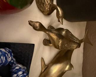 vintage Mid-Century Modern solid brass figurine