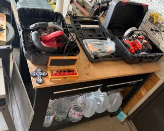Power tools, workbench