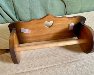 Cottage core wooden paper towel holder