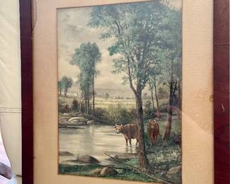 Antique cow print