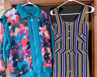 Floral gym suit and 60’s mod jumper