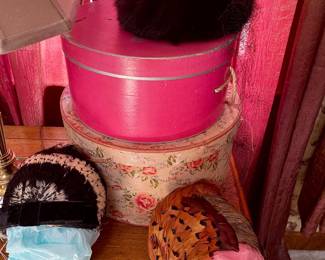 Vintage hats and hat boxes 