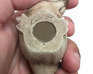 (B5) Ceramic Sparrow Trio with Twig Nest (Signed Kera) - $45 OBO for SET