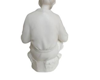 (O5) - White Bisque Figurine — Seated Woman with Bonsai - 1960s ($40 OBO)