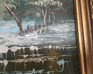 (O3) - "Masterpiece Originals" Winter Landscape Oil - Taiwan - 1960s - ($65 OBO)