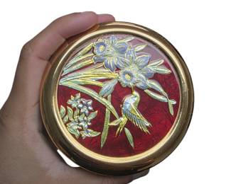 (A8) Art of Chokin Trinket / Jewelry Box (Red Ground) - $30 OBO