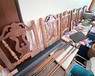 Wood Shaft Golf Clubs - 6 Dining Chairs