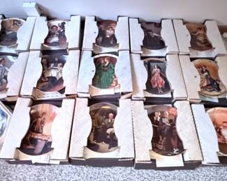 Huge Collection of Norman Rockwell Plates (With Original Papers & Boxes)