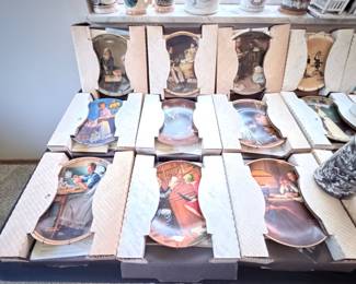 Huge Collection of Norman Rockwell Plates (With Original Papers & Boxes)