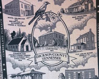Piece of Dickson TN History throw or wall art