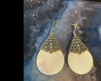 Sterling Mother of Pearl Earrings