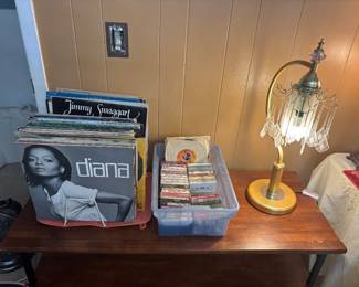 Records and touch lamp 