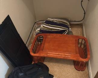 Breakfast in bed w magazine racks 