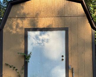 10x12 wooden building w shingles.  Hooked up to electricity, one window and loft. To be moved by purchaser.