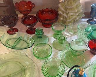 Glow glass and Amberina 