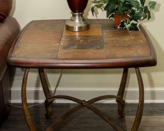 End Table & Lamp x 2