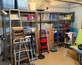 All garage shelving is for sale