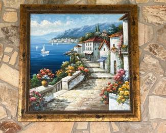 Mediterranean Coastal Landscape painting