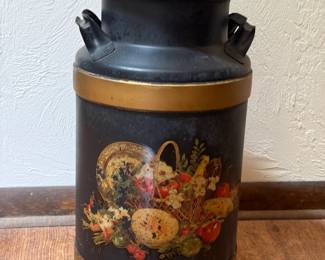 Painted milk jug