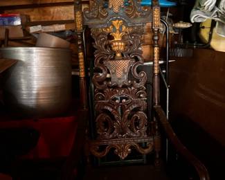 Fabulous chair. Painted and carved