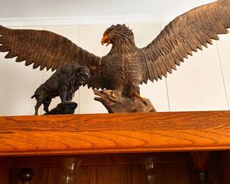 Hand carved eagle
