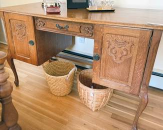 Vintage wooden desk in French style