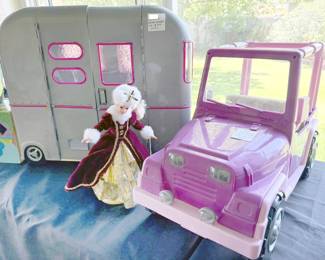 Our Generation Off Roader 4x4 + Retro Camper RV and Holiday Barbie