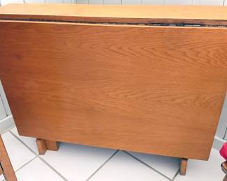 Arts + Crafts drop leaf table (folded up)