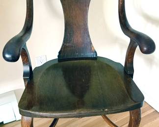 Antique wooden desk chair