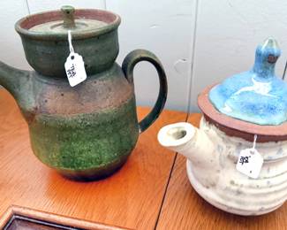 Handmade ceramic teapots