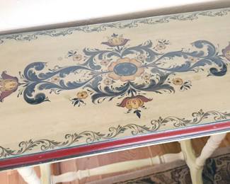 Norma Splitt/Norwegian American Museum hand-painted console table