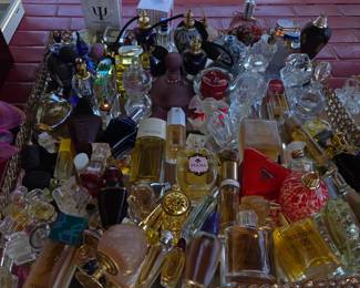 Massive amounts of perfume bottles